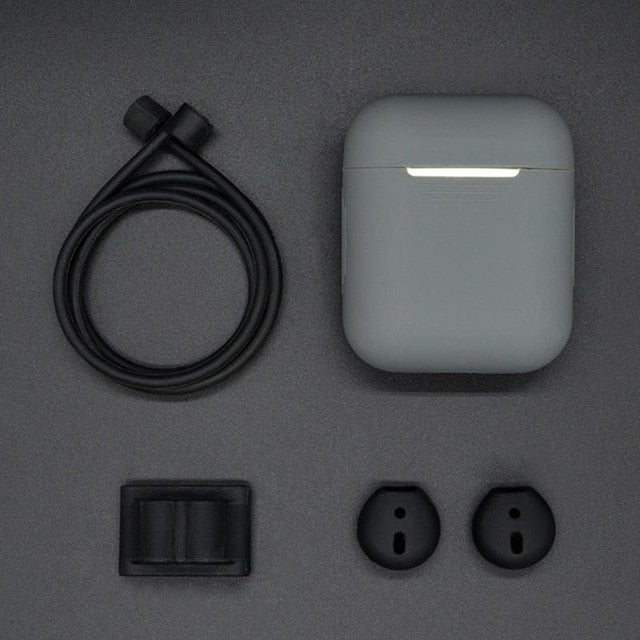 Anti lost Silicone Holder for AirPods Portable Anti lost Strap Cord Silicone Protective Eartips for earpods
