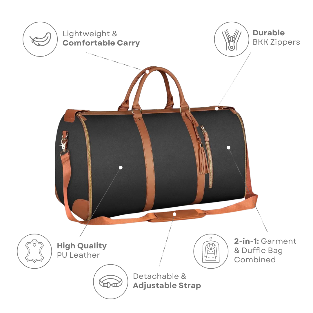 Folding Weekender Garment Duffle Bag