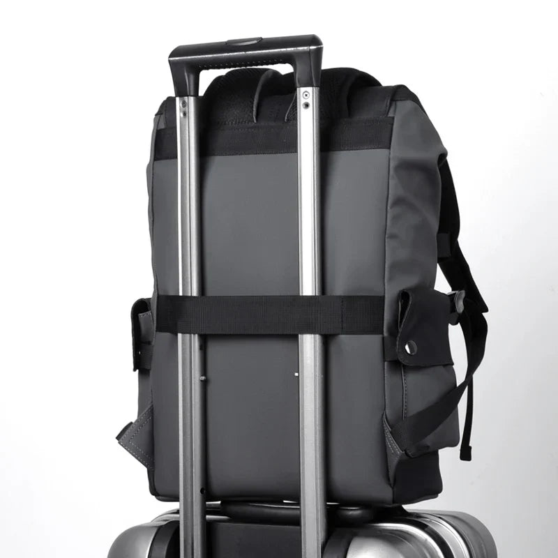 Men's Waterproof Laptop Backpack USB Charging Port & Multi-Pocket Design
