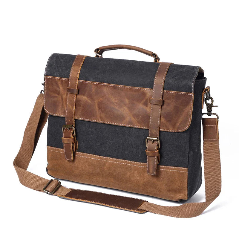 Thomas | Men's Vintage Water-Resistant Canvas Crossbody Messenger Travel Bag