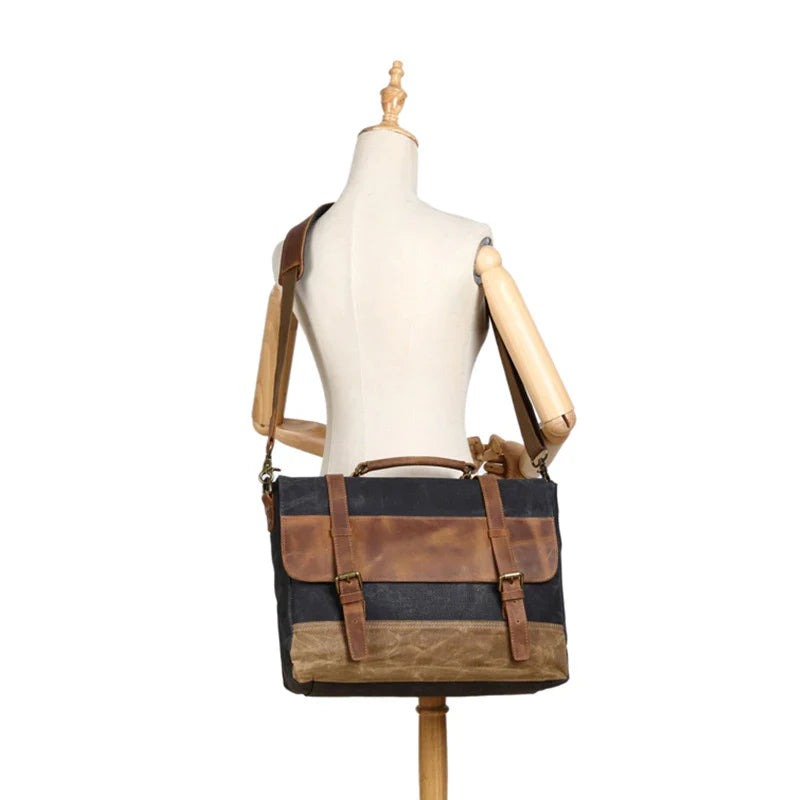 Thomas | Men's Vintage Water-Resistant Canvas Crossbody Messenger Travel Bag