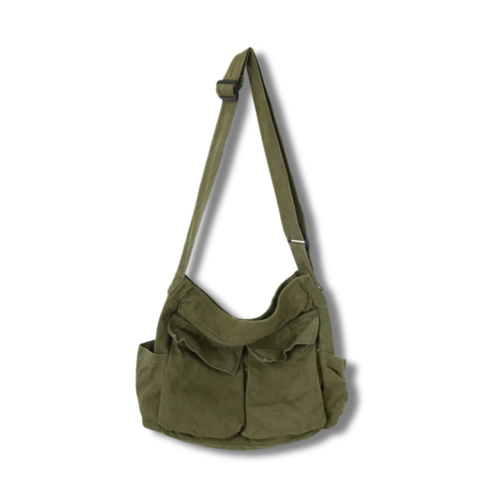 Ellie | Women's Vintage Canvas Large Crossbody Messenger Bag