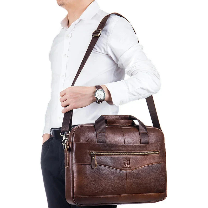 Elliot | Men's Genuine Leather Large Messenger Laptop Bag