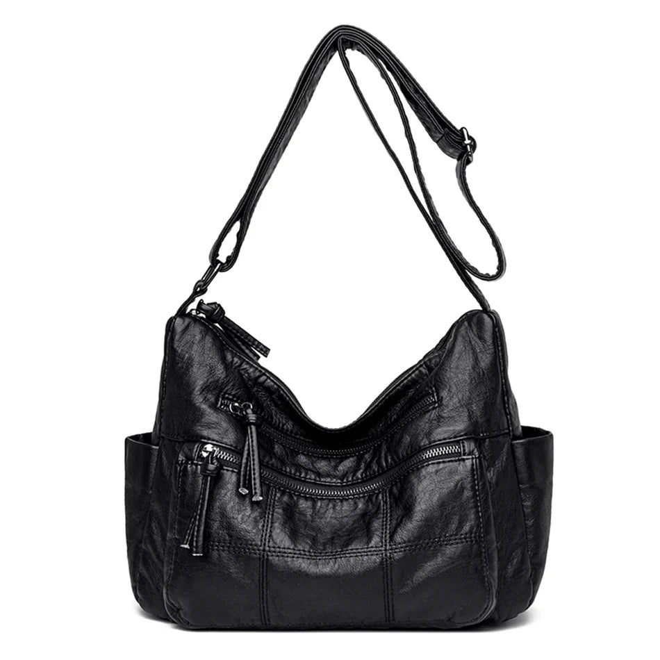 Ezra | Women's Vintage PU Leather Crossbody Messenger Travel Bag