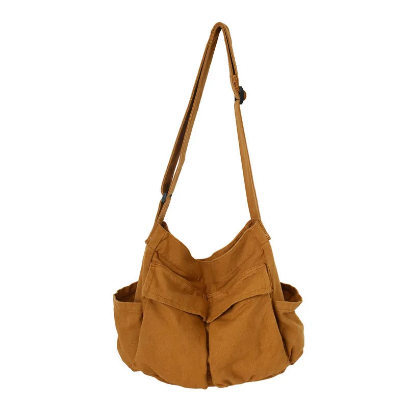Ellie | Women's Vintage Canvas Large Crossbody Messenger Bag