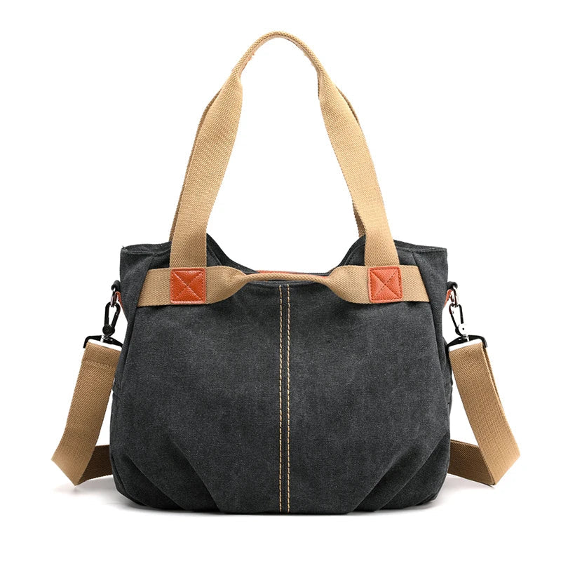 Sam | Women's Retro Canvas Large Capacity Tote Crossbody Messenger Handbag