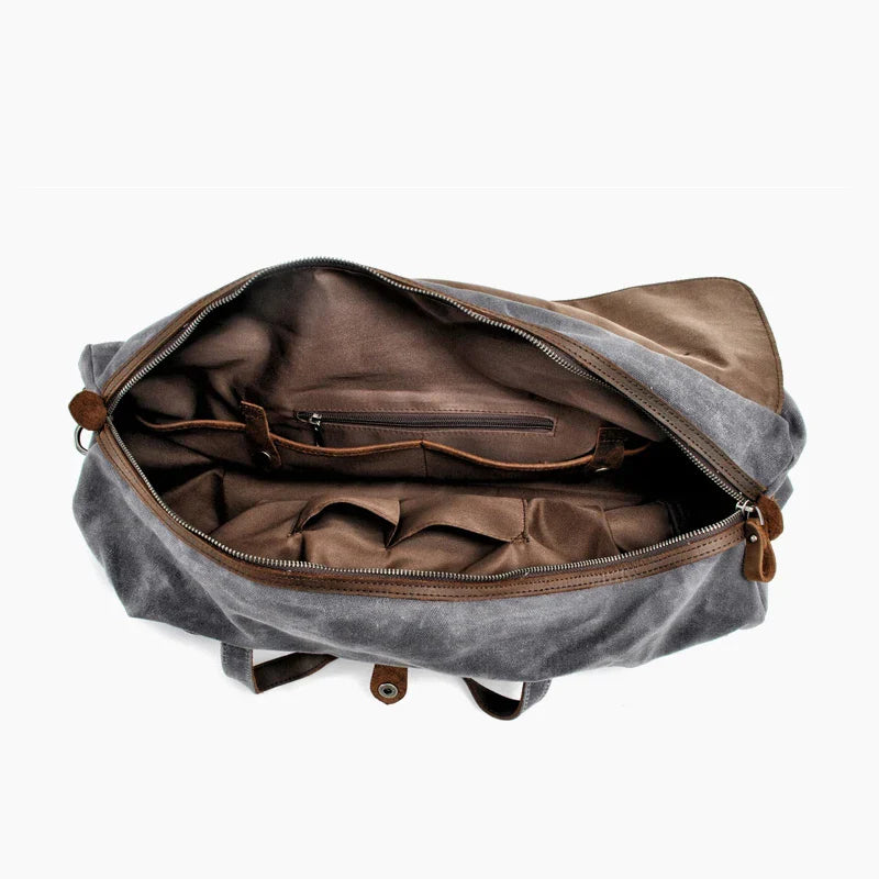 Henry | Waxed Waterproof Canvas Large Travel Garment Sports Duffle Bag