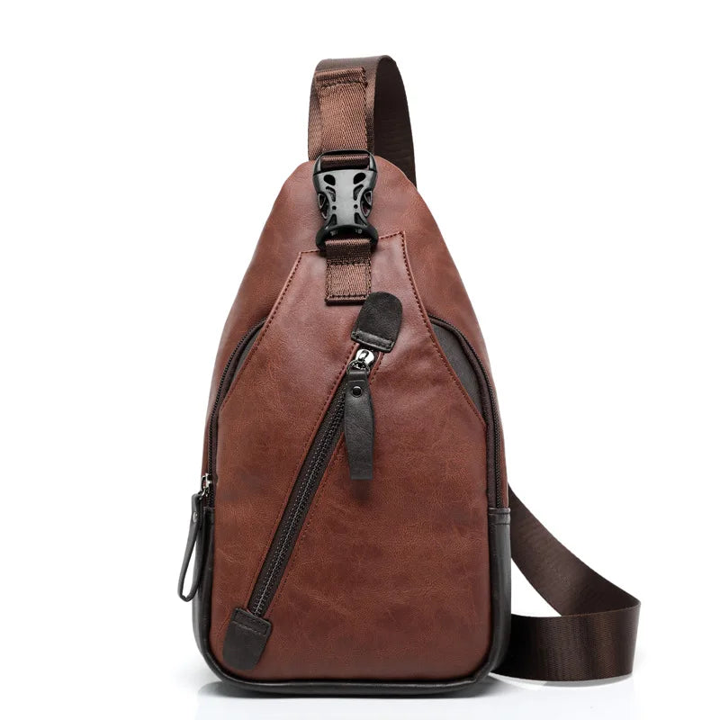 Men's Vintage Leather Crossbody Bag