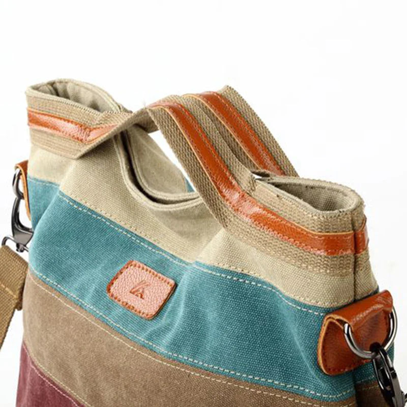 Oliver | Men's Canvas Stripes Crossbody Messenger Handbag