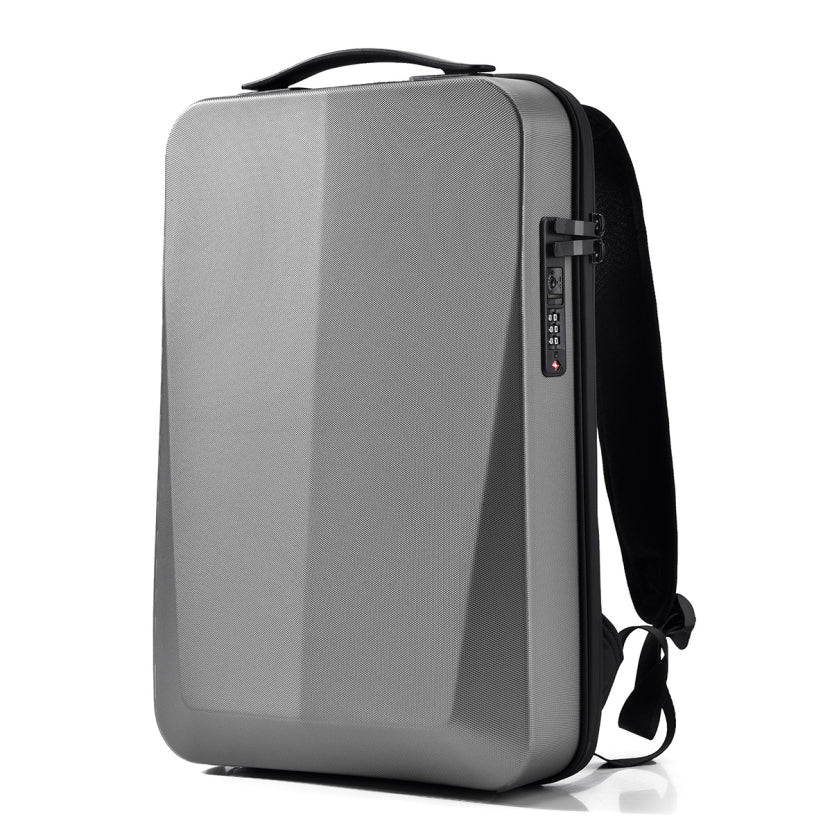 Men's Hardshell Security Backpack Lockable Anti-Theft Everyday Bag