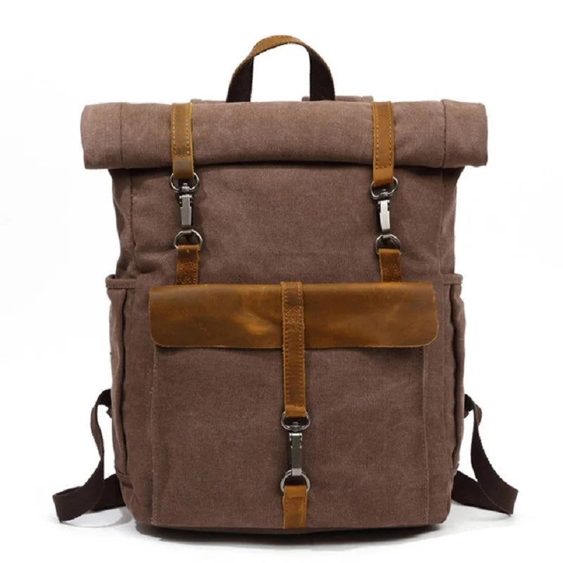 Benjamin | Men's Large Canvas Laptop Travel Backpack