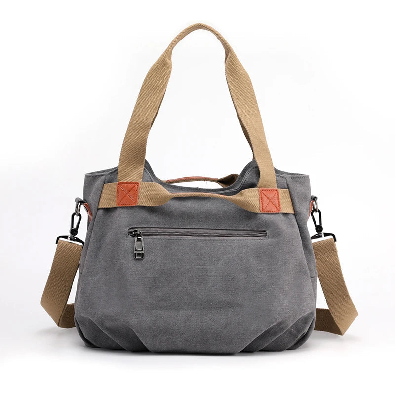 Sam | Women's Retro Canvas Large Capacity Tote Crossbody Messenger Handbag