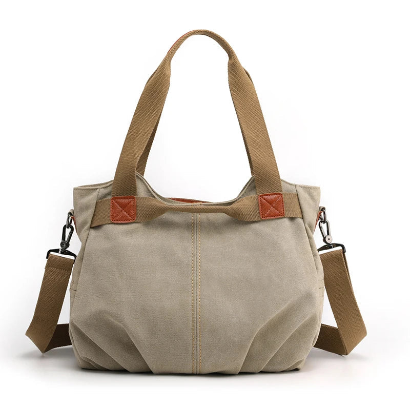 Sam | Women's Retro Canvas Large Capacity Tote Crossbody Messenger Handbag