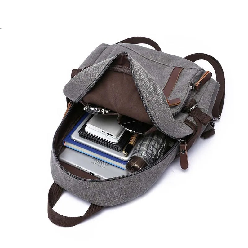 Carter | Men's Canvas Large Travel Rucksack Backpack