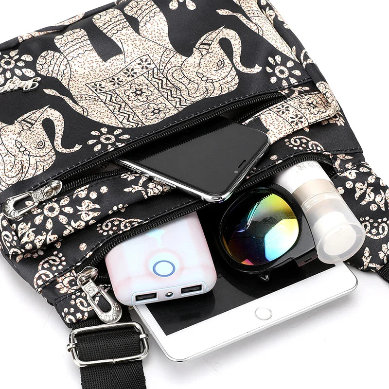 Nicole | Women's Nylon Multi-Pocket Travel Crossbody Messenger Bag