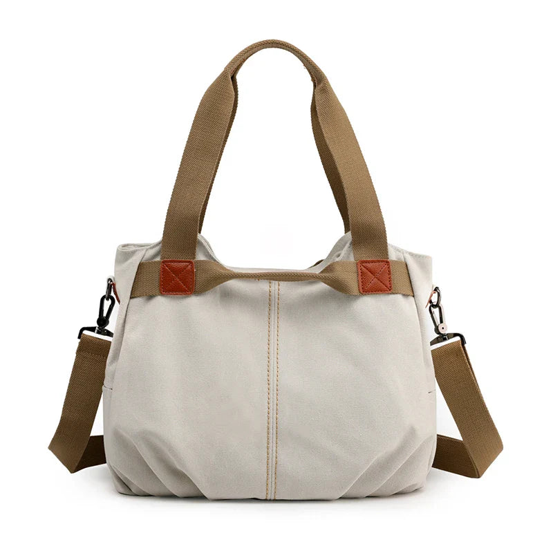 Sam | Women's Retro Canvas Large Capacity Tote Crossbody Messenger Handbag