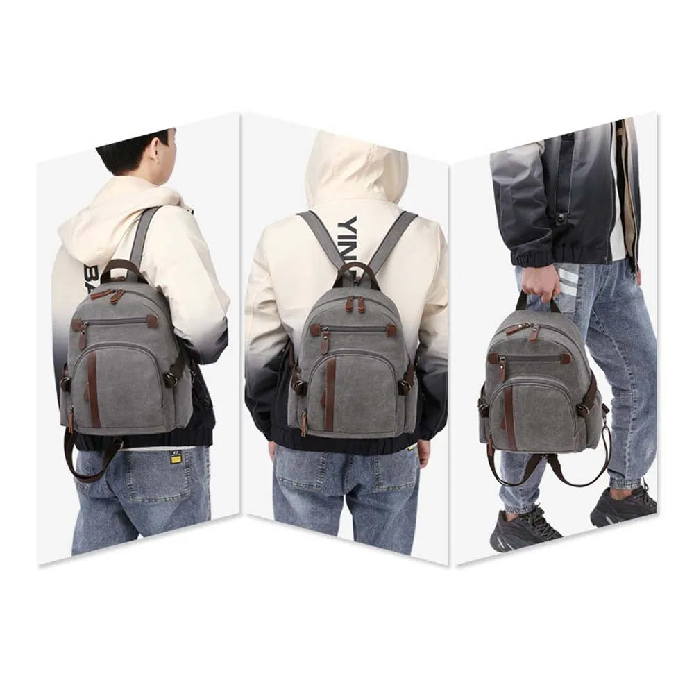 Carter | Men's Canvas Large Travel Rucksack Backpack
