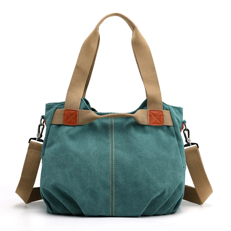 Sam | Women's Retro Canvas Large Capacity Tote Crossbody Messenger Handbag