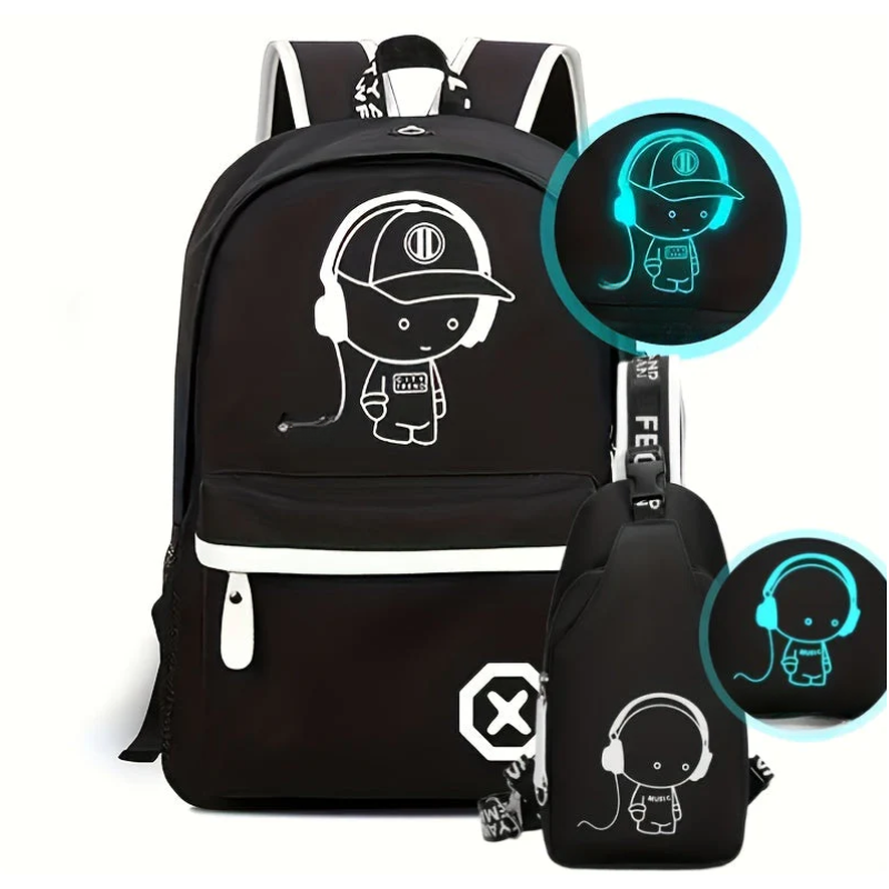 Kurt | Kids Large Capacity Waterproof Backpack & Crossbody Bag Set
