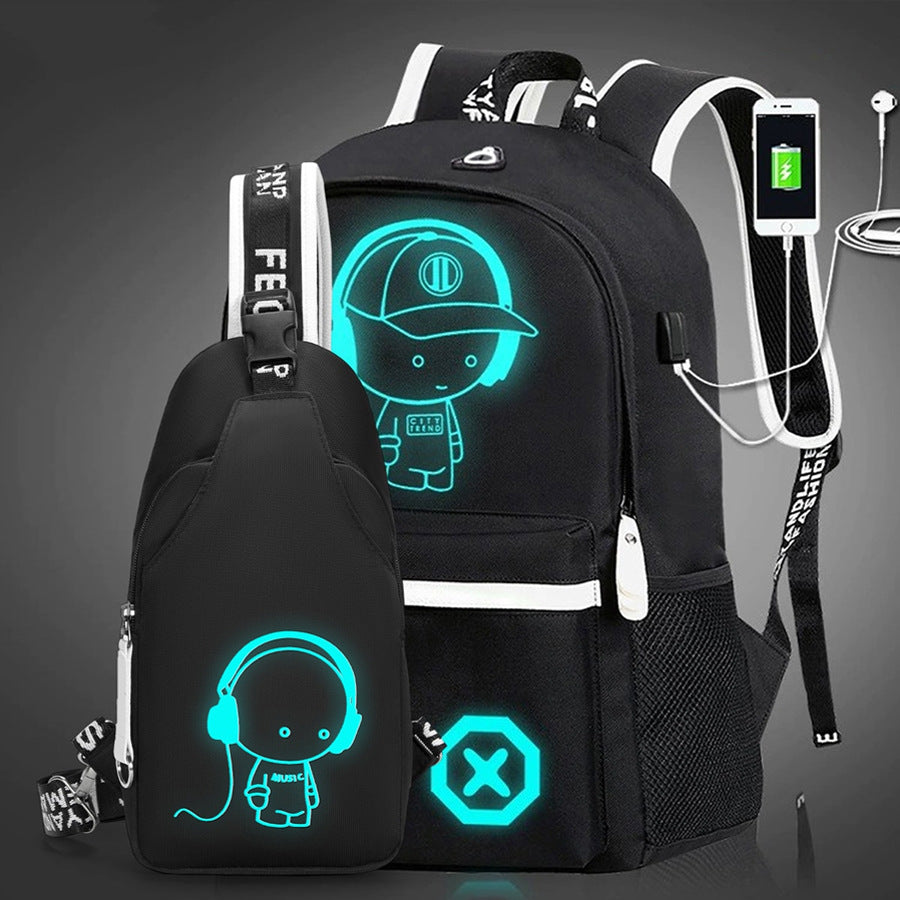Kurt | Kids Large Capacity Waterproof Backpack & Crossbody Bag Set