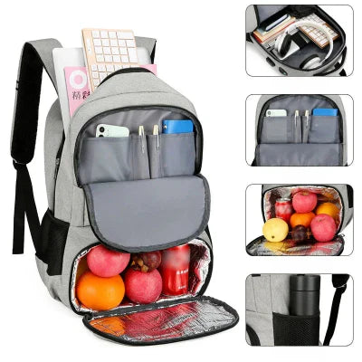 Men's Insulated Multi-Pocket Travel Backpack with Laptop Storage