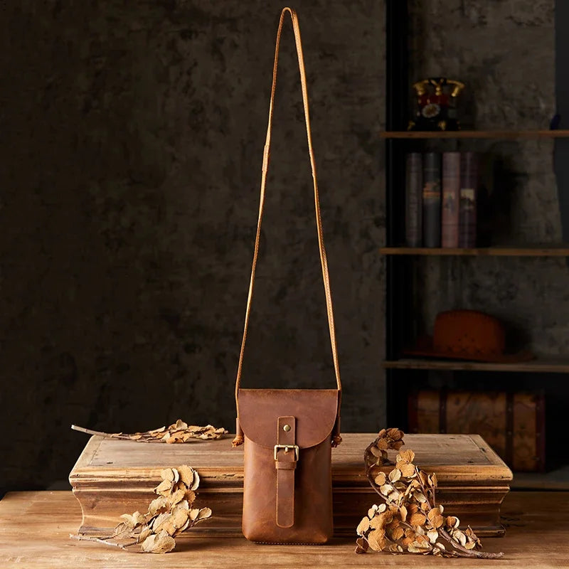 Henry | Men's Vintage Leather Mini Crossbody Sling Bag