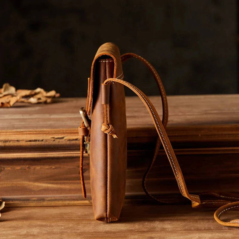 Henry | Men's Vintage Leather Mini Crossbody Sling Bag