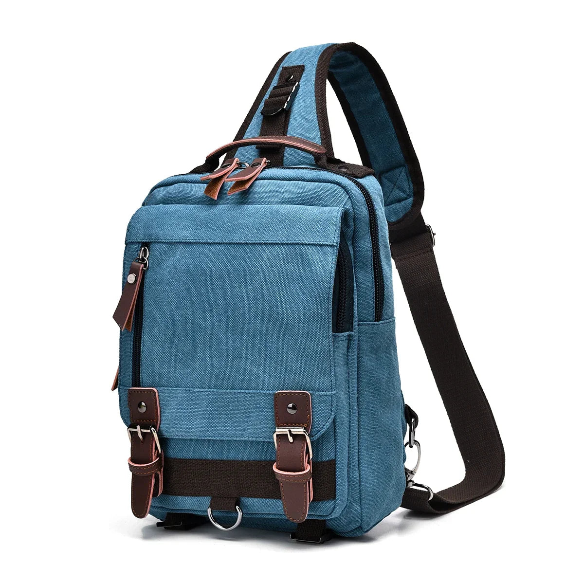 James | Men's Large Retro Canvas Crossbody Sling Travel Bag