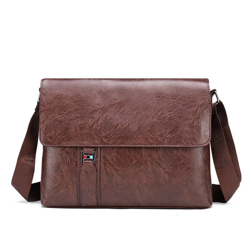 Jack | Men's Simple Large Capacity Leather Crossbody Messenger Sling Bag