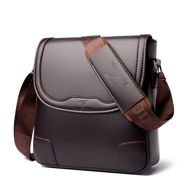 Men's Fashion PU Leather Crossbody Messenger Bag