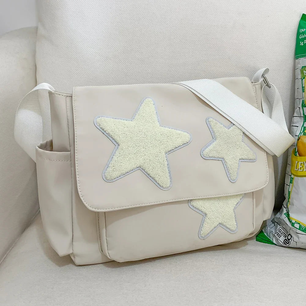 Zara | Women's Star Grunge Crossbody Messenger Bag