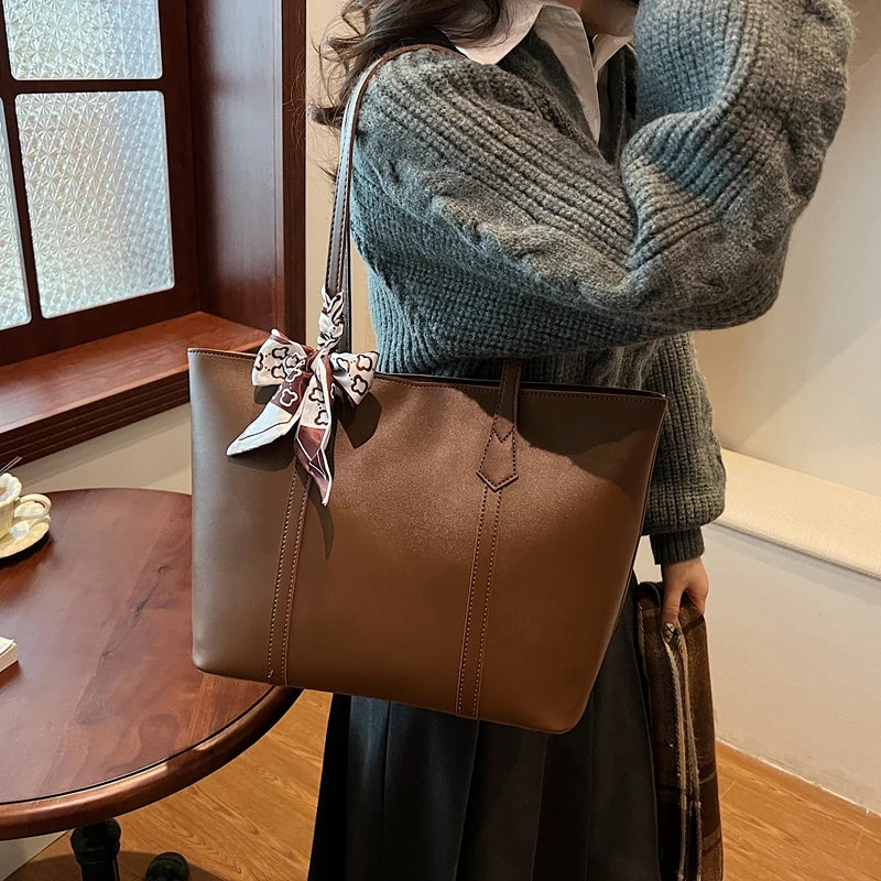 Women’s Shoulder Bag Versatile Large Black Handbag