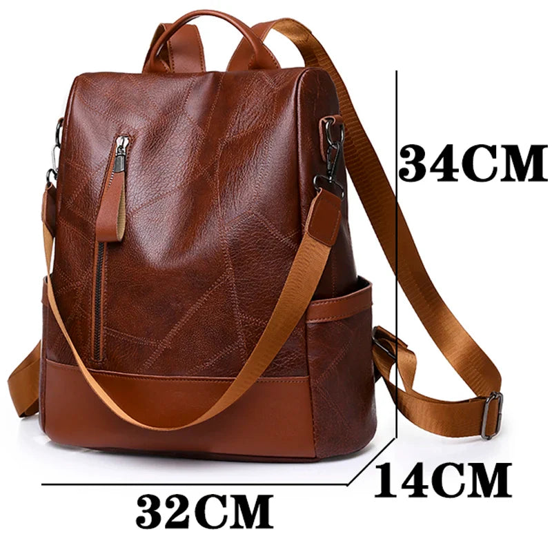 Catherine | Elegant & Durable Leather Women's Travel Backpack