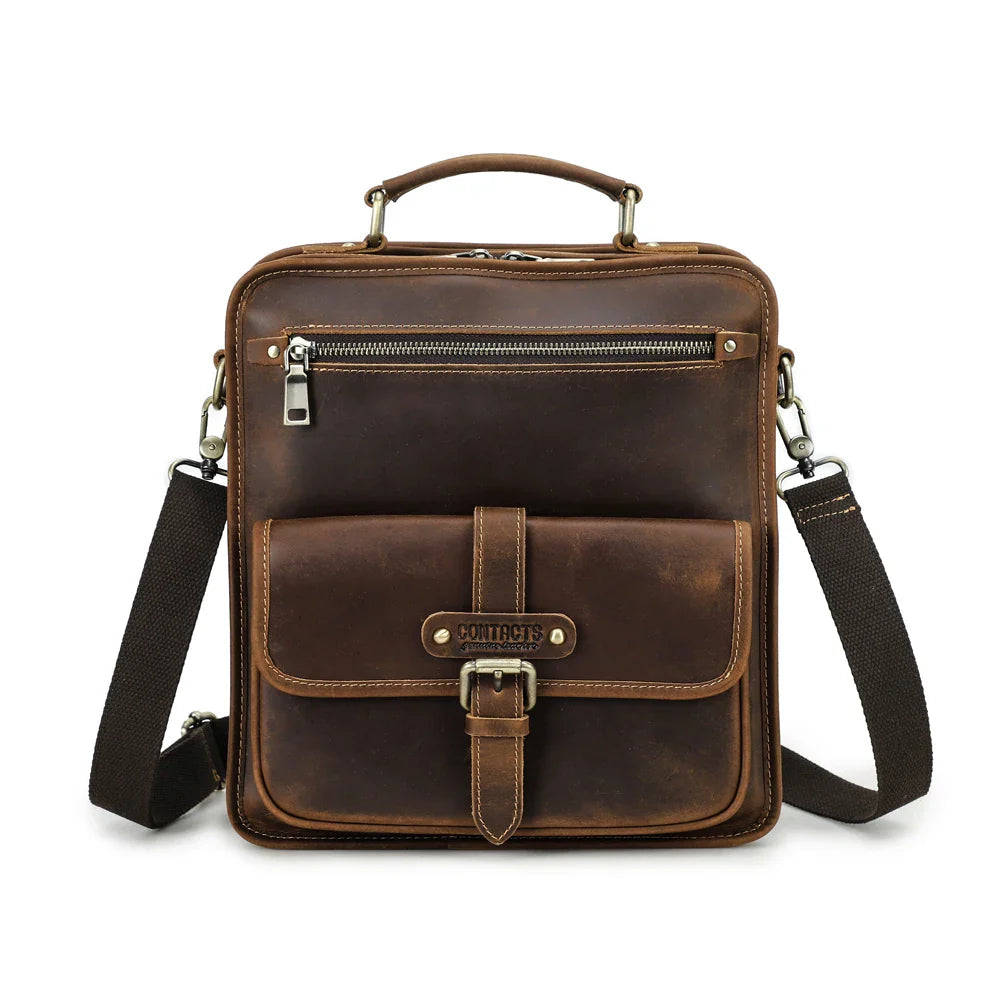 James | Men's Leather Crossbody Messenger Sling Bag