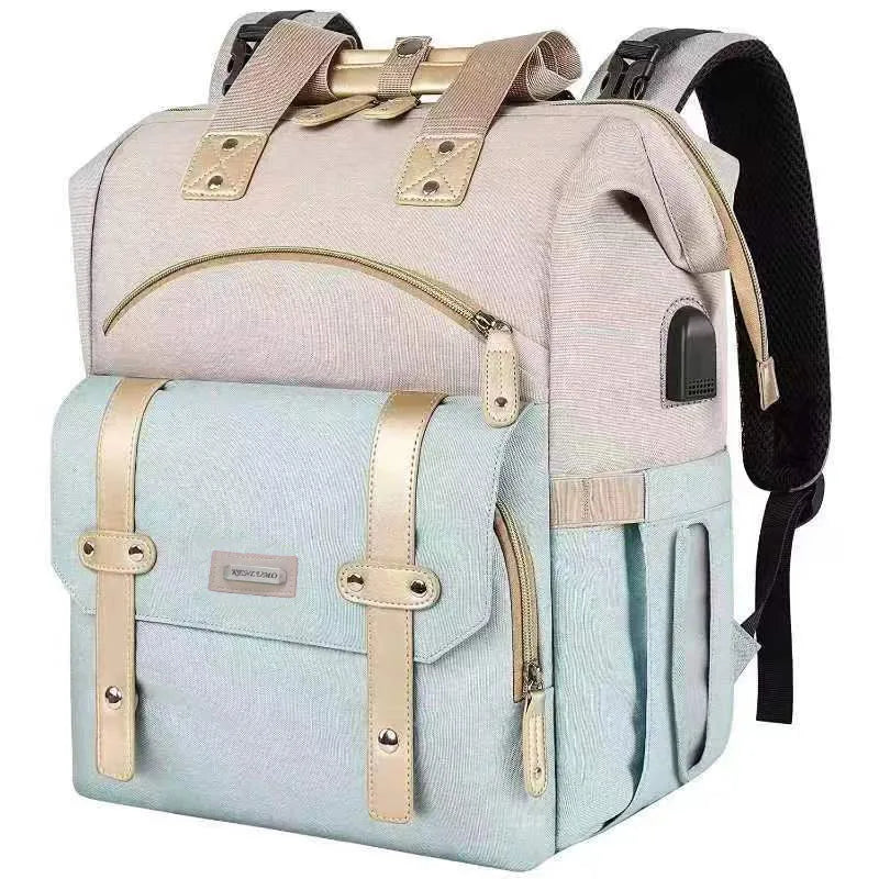 Grace | Women's Oxford Fabric Large Travel Laptop Backpack with USB Charging Port