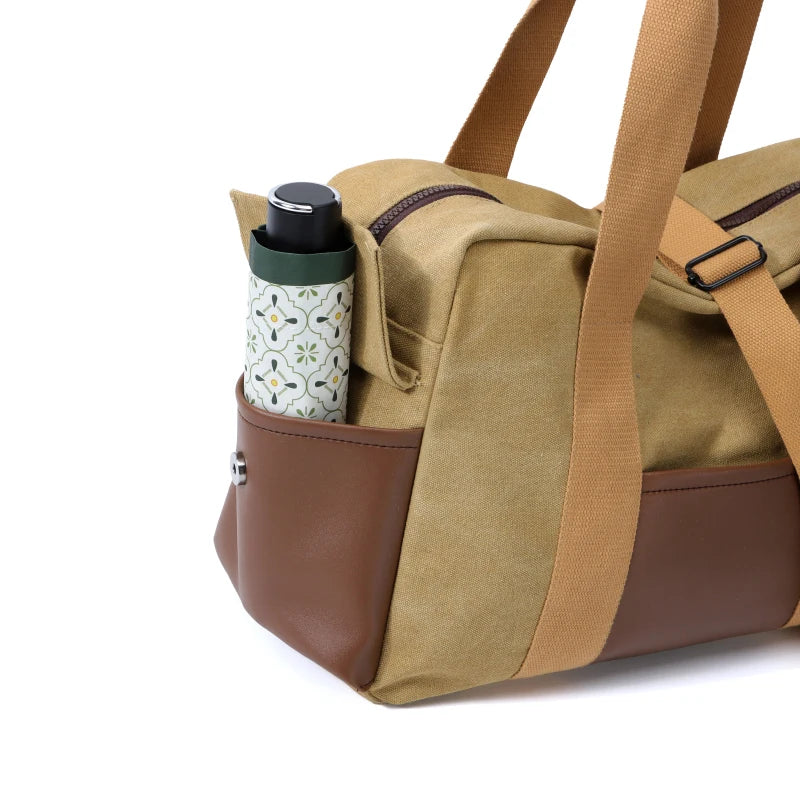 Noah | Men's Vintage Canvas Large Travel Crossbody Messenger Tote Bag