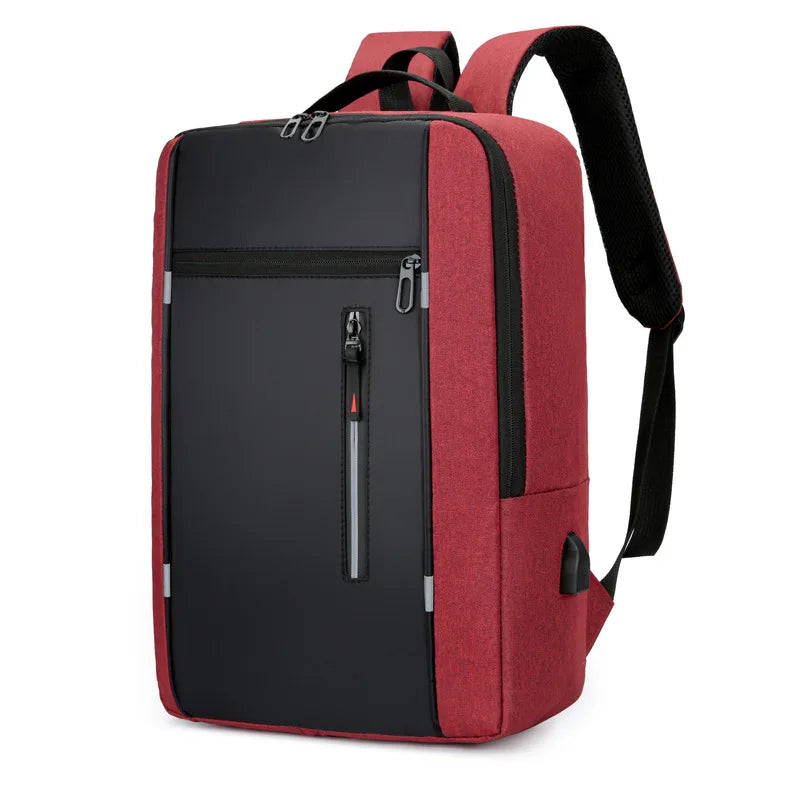 Parker | Men's Lightweight Nylon Large Travel Rucksack Laptop Backpack with USB Charging Port