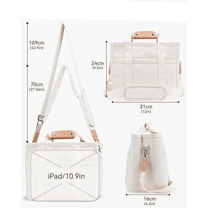 Oliver | Men's Canvas Crossbody Messenger Travel Bag with Multi-Pockets