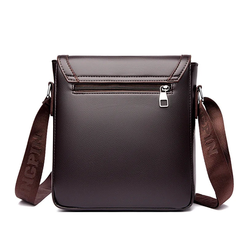 Men's Fashion PU Leather Crossbody Messenger Bag
