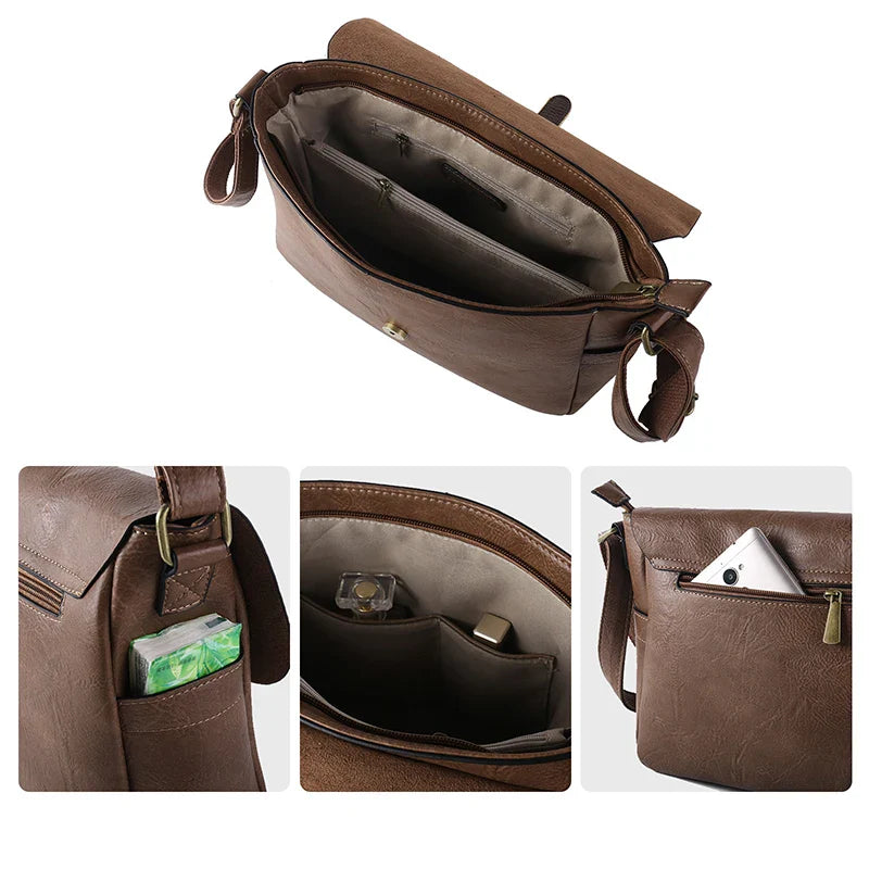 Liam | Men's PU Leather Crossbody Messenger Bag