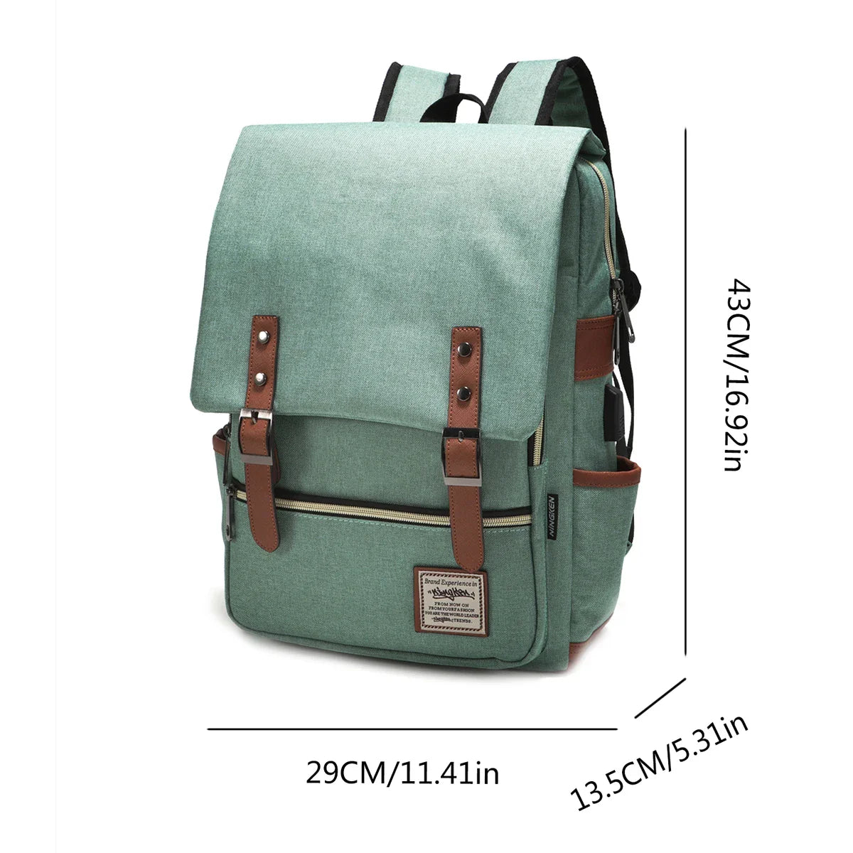 Allen | Vintage Canvas Casual School Travel Laptop Backpack