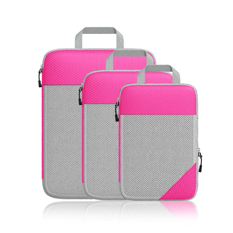 Sophia | 3-Piece Set Expandable Compression Packing Cubes for Travel & Luggage Organisation