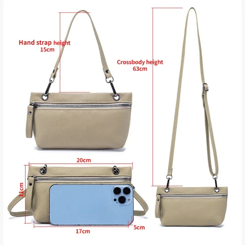 Sophia | Women's Small Compact Faux Leather Crossbody Sling Handbag