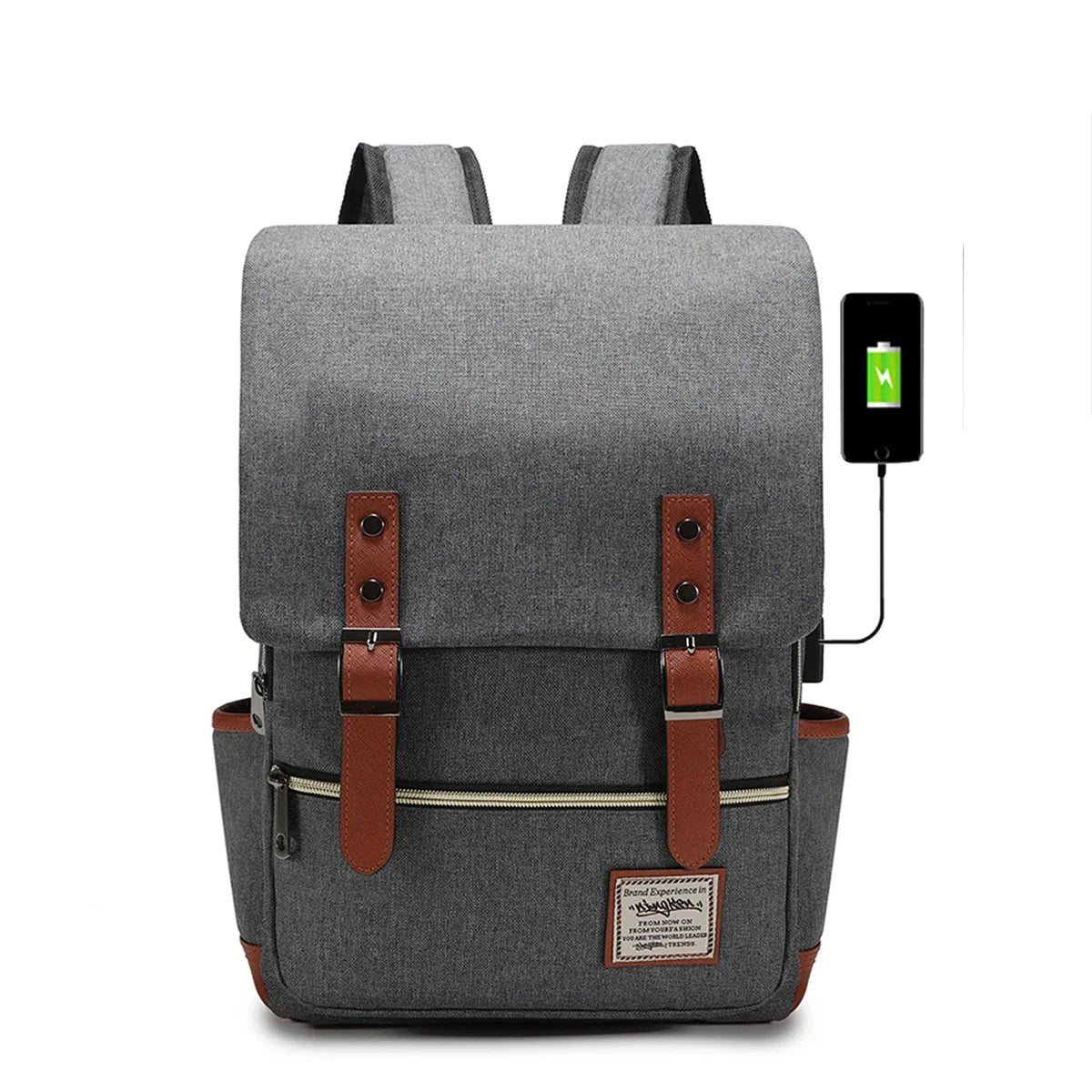 Allen | Vintage Canvas Casual School Travel Laptop Backpack