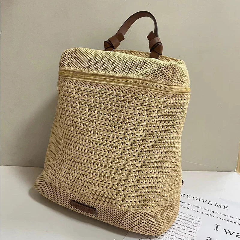 Colleen | Women's Chic Woven Backpack