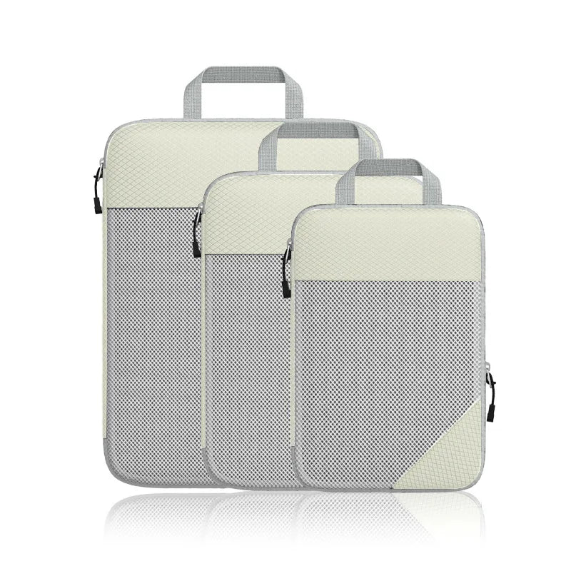 Sophia | 3-Piece Set Expandable Compression Packing Cubes for Travel & Luggage Organisation