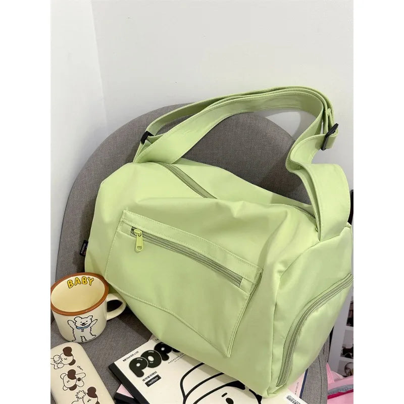 Jade | Nylon Sports Garment Duffle Bag with Shoe Compartment