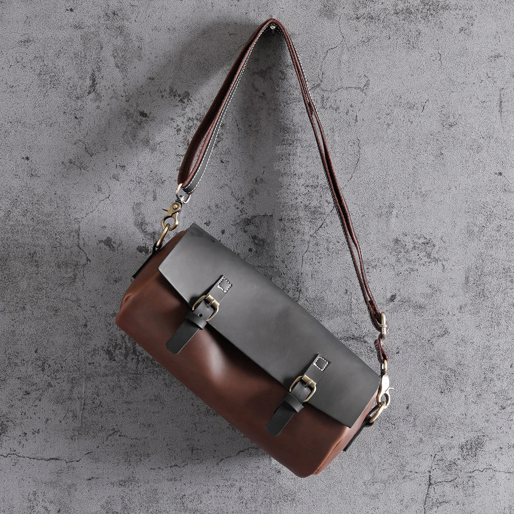 Men's Durable Drawstring Crossbody Messenger Bag