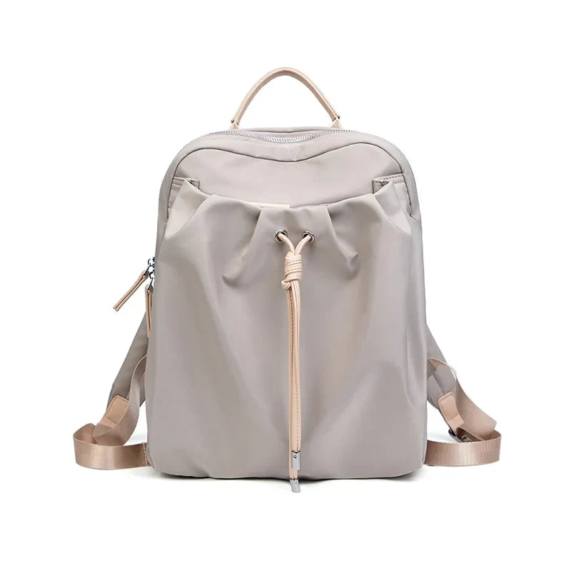 Chloe | Women's Fashion Daypack with Pleated Drawstring Travel Laptop Backpack