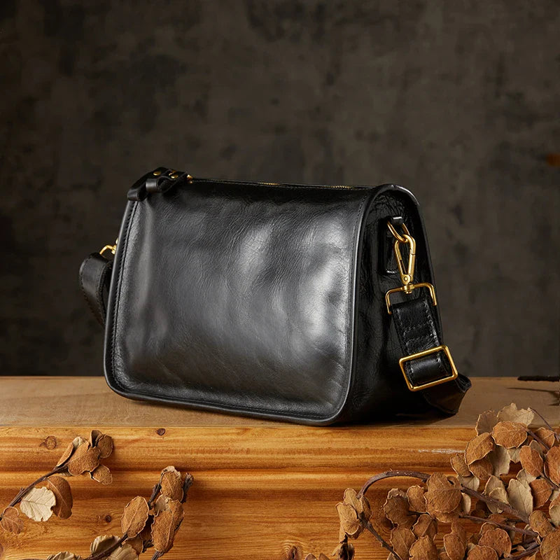 Men's Top Layer Cowhide Business Crossbody Messenger Shoulder Bag